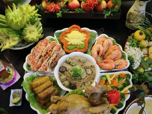 Những món ăn đặc trung của thực đơn tết Hoàng cung